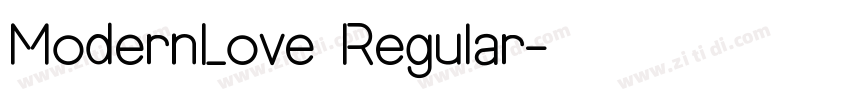 ModernLove Regular字体转换